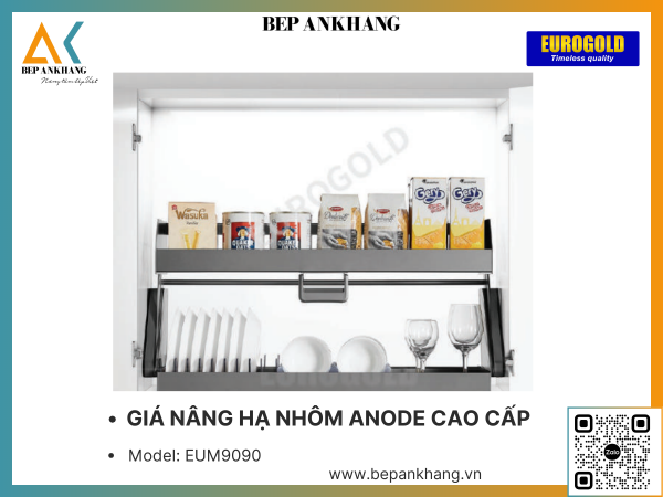 GIÁ NÂNG HẠ NHÔM ANODE CAO CẤP EUROGOLD EUM9090  - 900mm